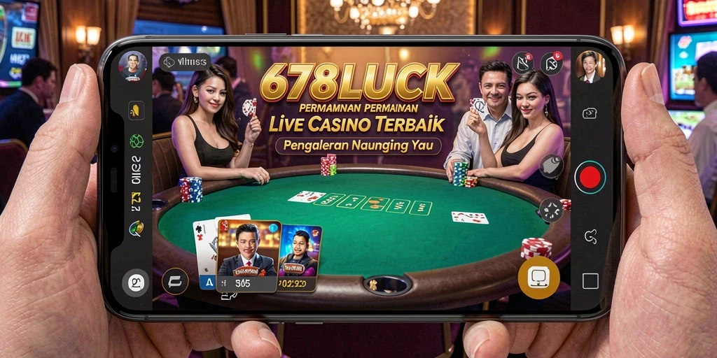 Screenshot gameplay Live Casino di 678LUCK dengan dealer profesional.