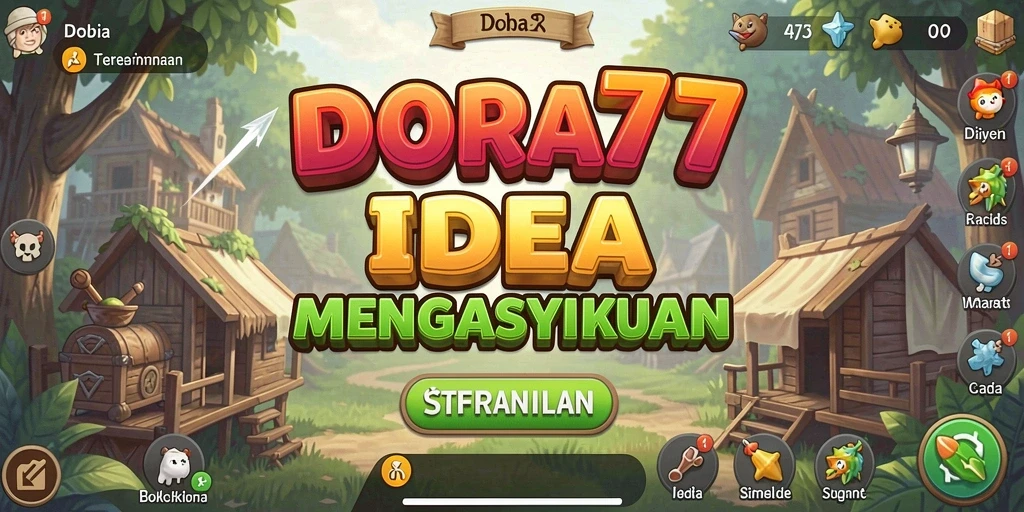 Tampilan menarik DORA77 dengan gameplay Idle yang seru.