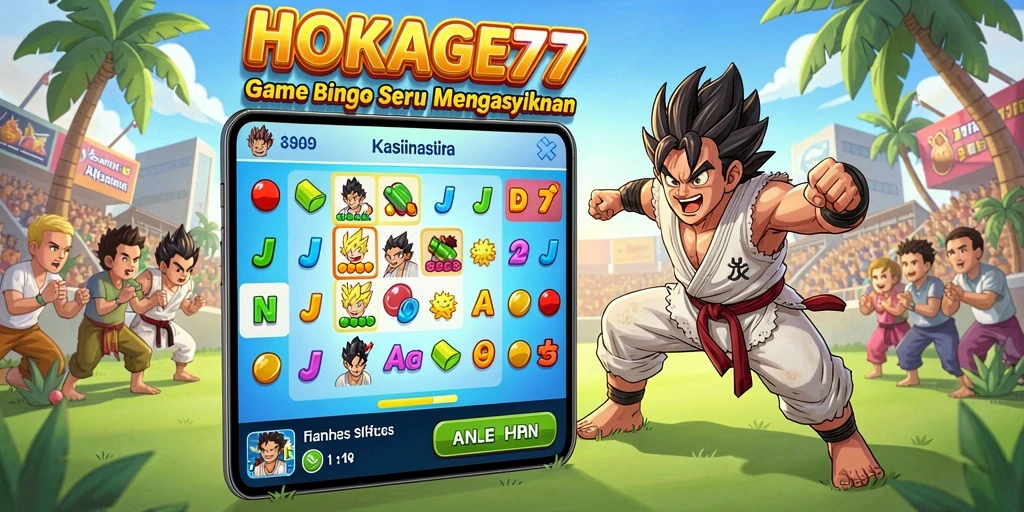Tampilan utama HOKAGE77 dengan gameplay Bingo yang mengasyikkan.