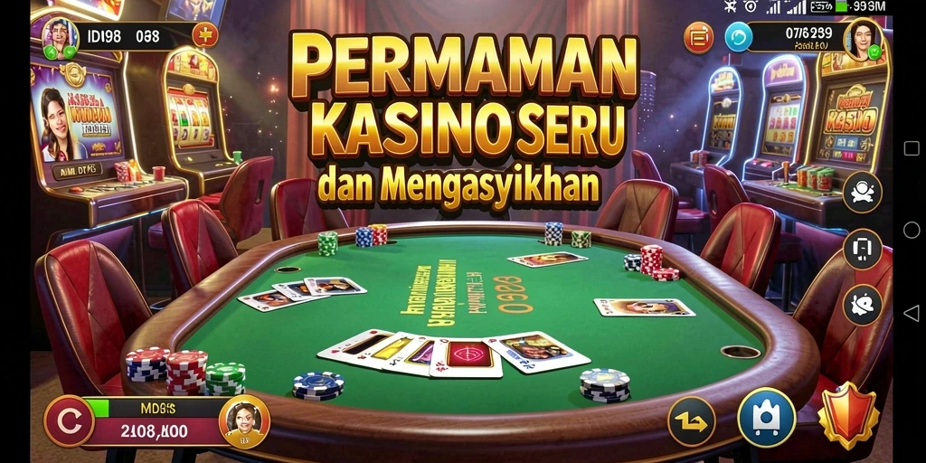 Screenshot utama ID098 menampilkan gameplay Kasino yang mendebarkan.