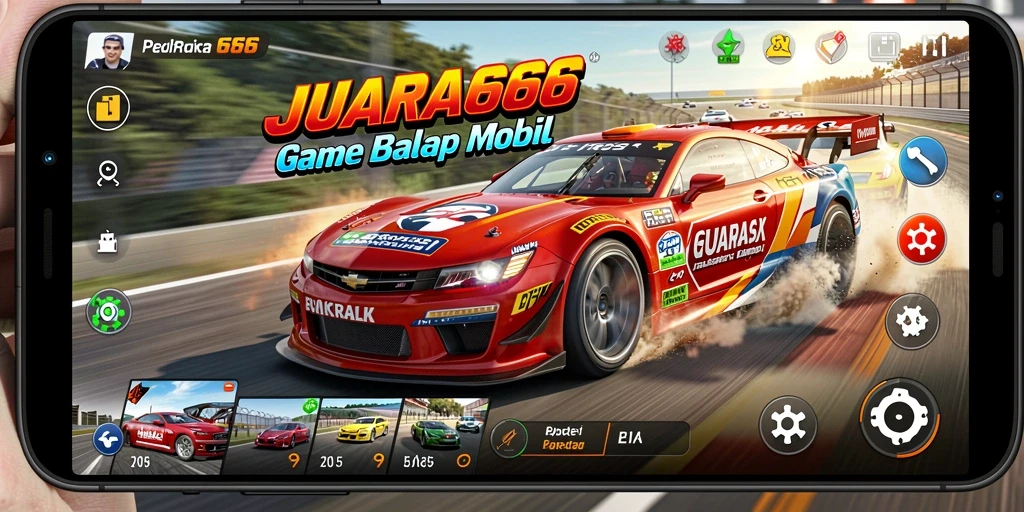 Tampilan gameplay JUARA666 yang mendebarkan saat balapan.
