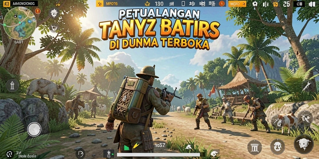 Gameplay MPO76 yang menarik dalam dunia open world yang luas.