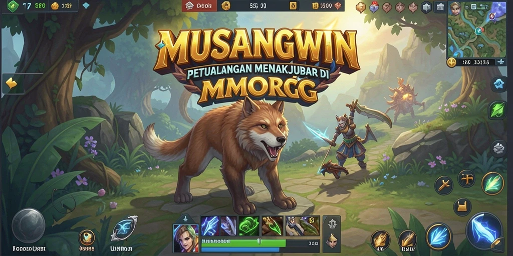 Tampilan gameplay seru yang kental dengan petualangan MMORPG.