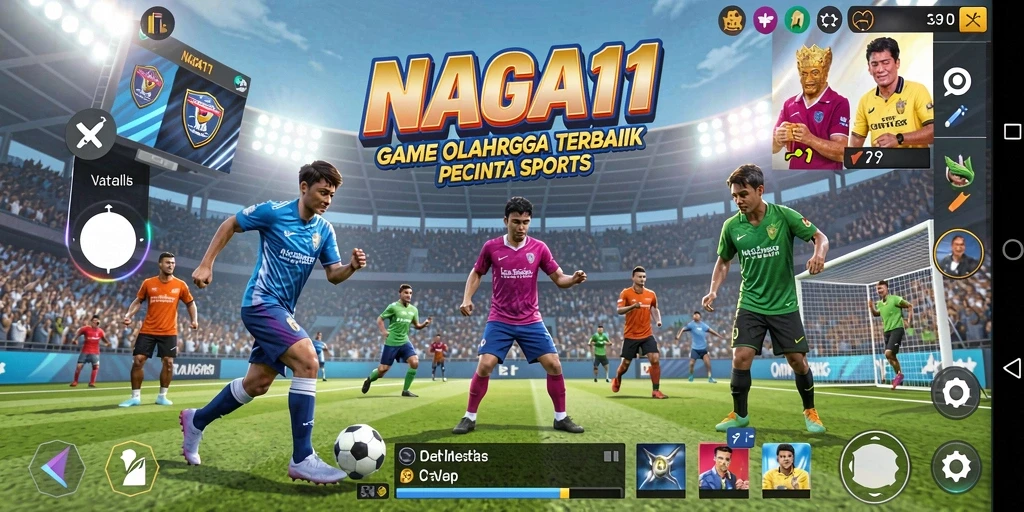 Tampilan gameplay NAGA11 dengan aksi olahraga yang seru.