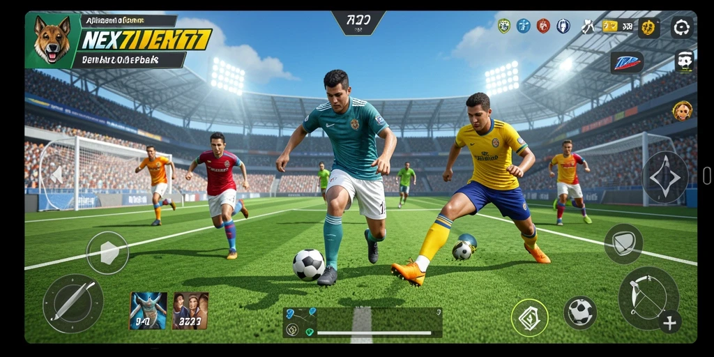 Tampilan gameplay NEX777 dengan aksi olahraga yang seru dan mendebarkan.