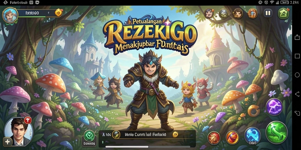 Tangkapan layar gameplay REZEKIGO menunjukkan aksi petualangan yang seru.