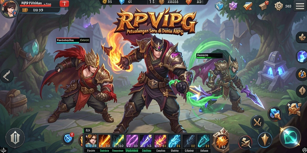 Tampilan gameplay RPVIP4 yang menakjubkan dalam petualangan ARPG.