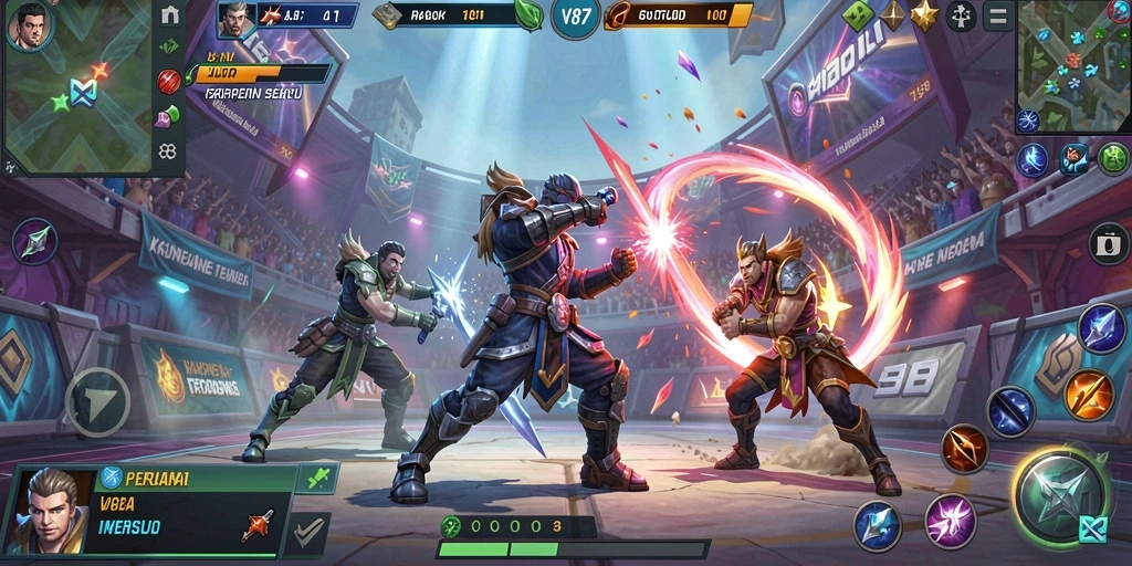 Tampilan gameplay V87 yang menegangkan dan penuh aksi.