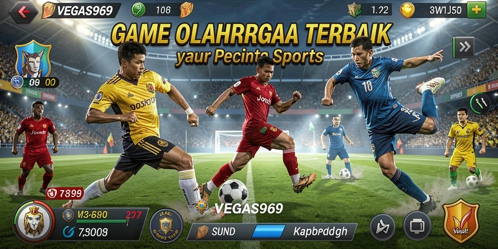 Tampilan gameplay seru dari VEGAS969 yang menampilkan pertandingan olahraga.