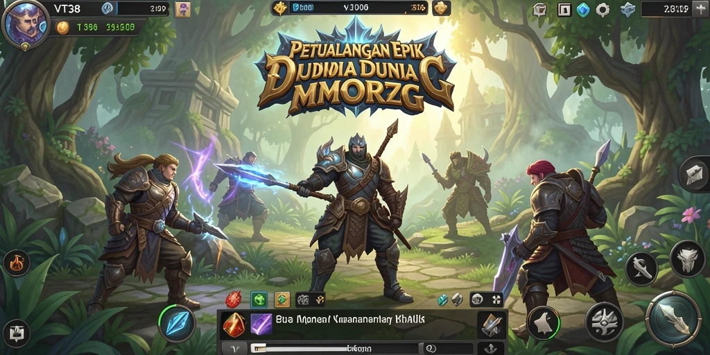 Tangkapan layar gameplay VT38 dengan aksi seru di dunia MMORPG.