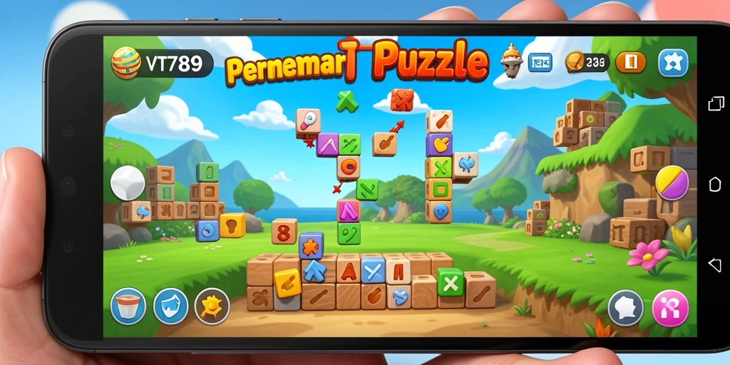 Screenshot utama VT789 menampilkan tampilan gameplay Puzzle yang menarik.