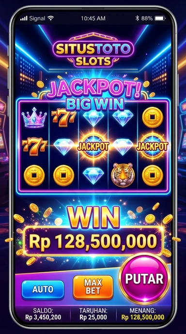Tampilan antarmuka aplikasi situstoto yang sederhana dan efisien.